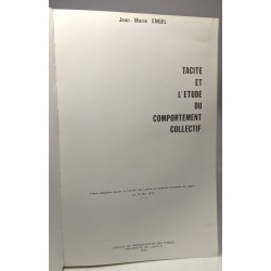 Tacite et l'étude du comportement collectif - thèse présentée...