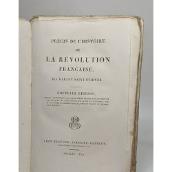 Précis de l'histoire de la révolution française - tome I