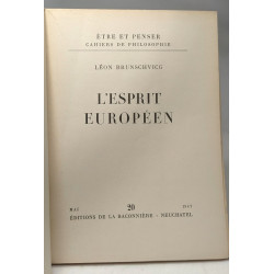 L'esprit européen / être et penser 20e cahier