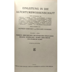 Einleitung in die Altertumswissenschaft - II. Band 1. Teil + II....