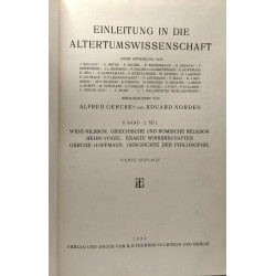 Einleitung in die Altertumswissenschaft - II. Band 1. Teil + II....