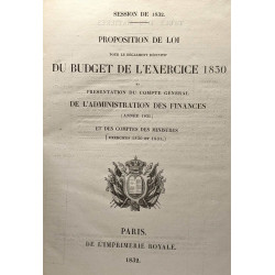 Session de 1832 - proposition de loi pour le réglement définitif...