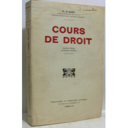 Cours de droit (7e édition entièrement refondue)