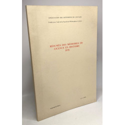 Résumés des mémoires de licence en histoire 1978 - association des...