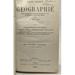Cours gradué de géographie - trois parties: 1/ gégographie...