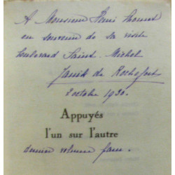 Appuyés l'un sur l'autre (hommage de l'auteur)