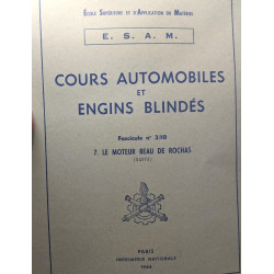 Cours automobiles et engins blindés - Fascicules 1 à 7 et...