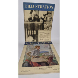 Lot de 39 numéros de l'hebdomadaire "L'illustration": années...