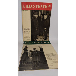 Lot de 39 numéros de l'hebdomadaire "L'illustration": années...