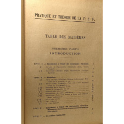Pratique et théorie de la T.S.F