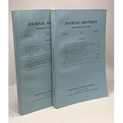 Journal asiatique - périodique semestriel - TOME 288 numéro 2...