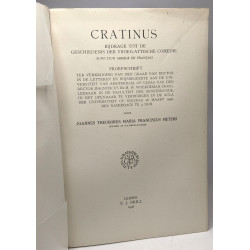 Cratinus - bijdrage tot de geschiedenis der vroeg.attische comdie...