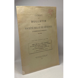 Extrait du bulletin de la société belge de géologie de...