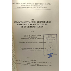 Die nasalpräsentia und kretschmers objektive konjugation im...