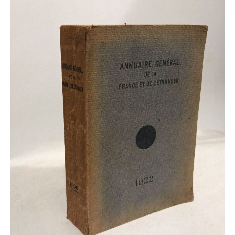 Annuaire général de la France et de l'étranger - 1922 -
