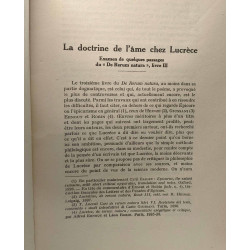 La doctrine de l'âme chez Lucrèce - examen de quelques passage de...