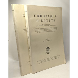 Chronique d'Egypte - bulletin périodique de la fondation -...
