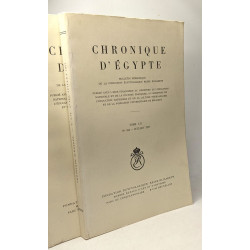 Chronique d'Egypte - bulletin périodique de la fondation -...