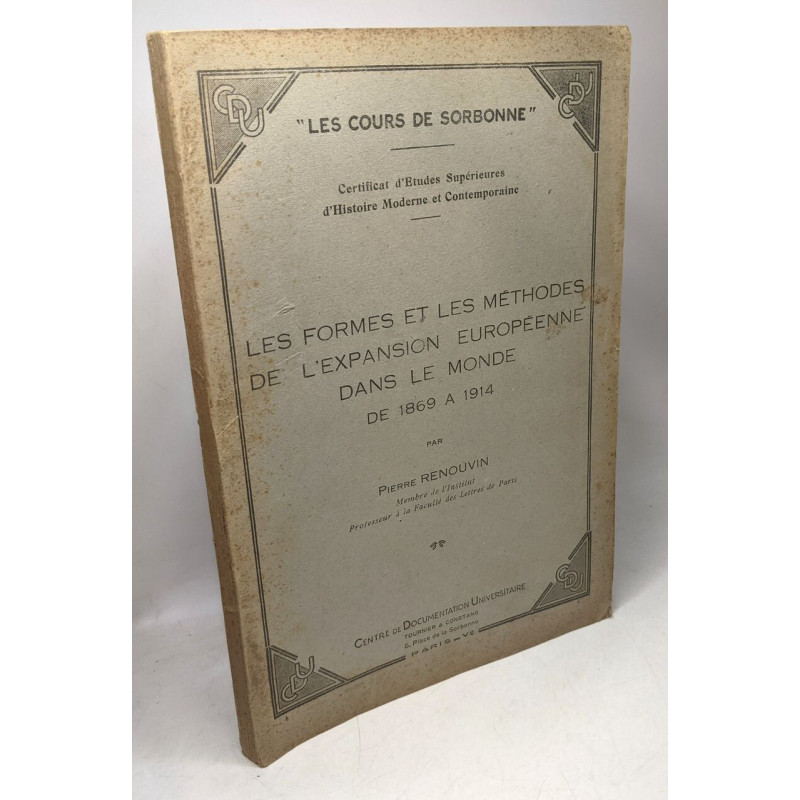 Les formes et les méhtodes de l'expansion européenne dans le monde...