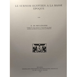 Le surnom égyptien à la basse époque