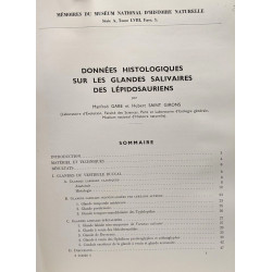 Données histologiques sur les glandes salivaires des...