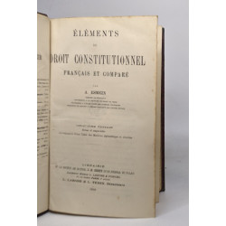Elements de droit constitutionnel français et comparé / cinquième...
