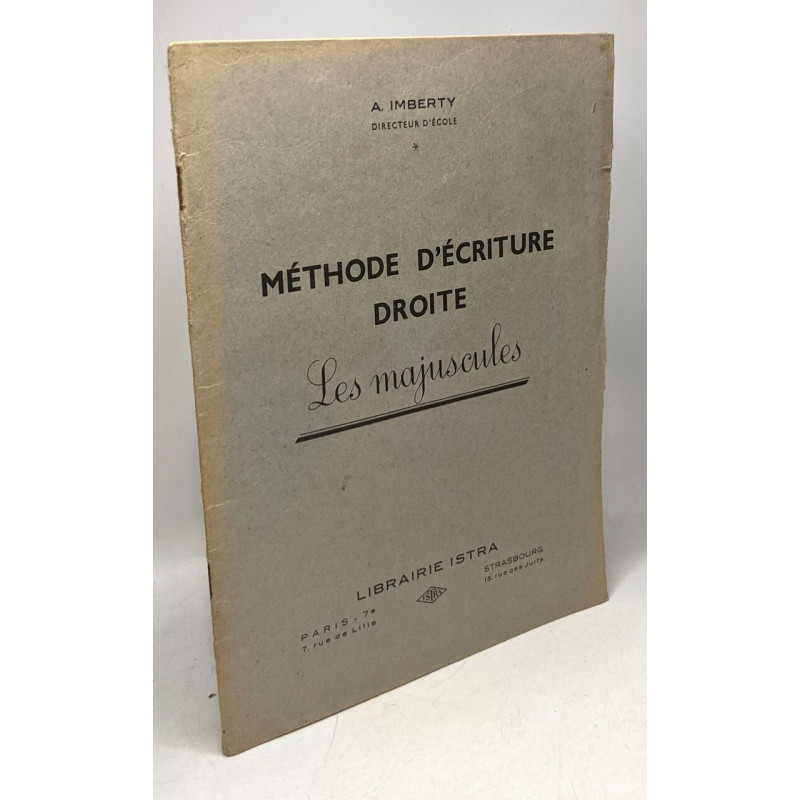 Méthode d'écriture doite : les majuscules