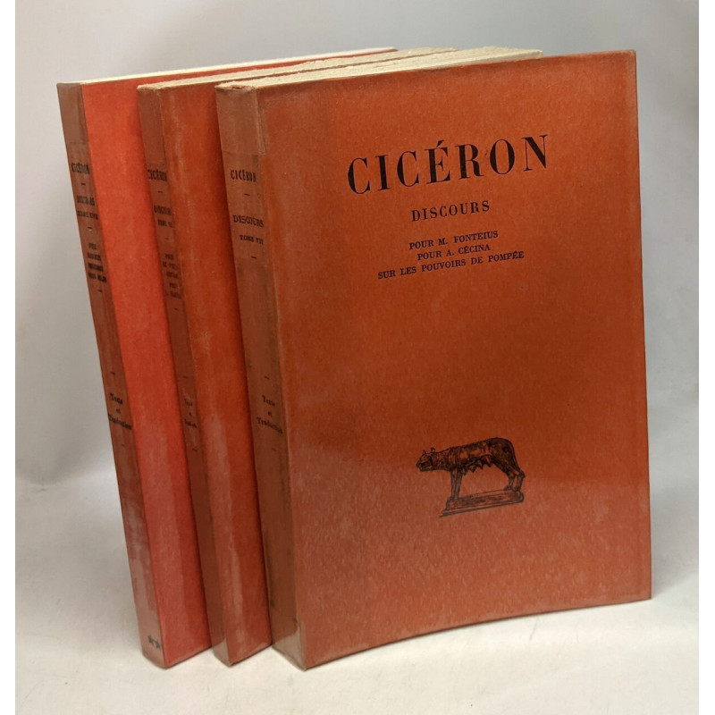 Cicéron Discours - TOME VII (1961) + TOME XII (1959) + TOME XVII...