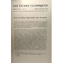 Les études classiques - revue trimestirelle - TOME XVII - n°2-3...