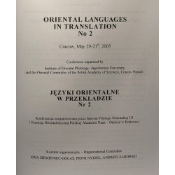 Oriental languages in translation N°2 - second Cracow Conference...