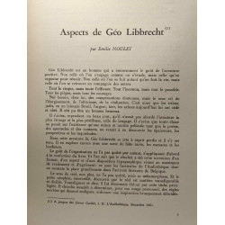 Aspects de Géo Libbrecht --- extrait de la Revue "Synthèses" 16e...