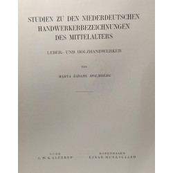 Studien zu den niederdeutschen handwerkerbezeichnungen des...