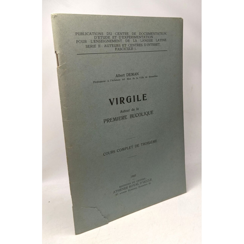 Virgile autour de la première bucolique - cours complet de troisième