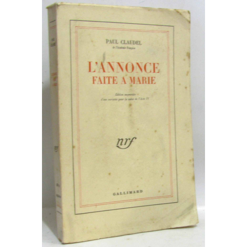 L'annonce faire à Marie - pages non coupées