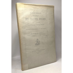 Bibliothèque de l'école des hautes études - sciences philologiques...