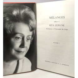 Mélanges offert à Rita Lejeune Professeure à l'Université de Paris...
