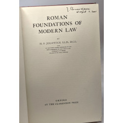 Roman foundations of modern law