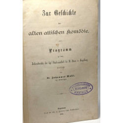 Für veschichte ber aften attischen komödie - Programm