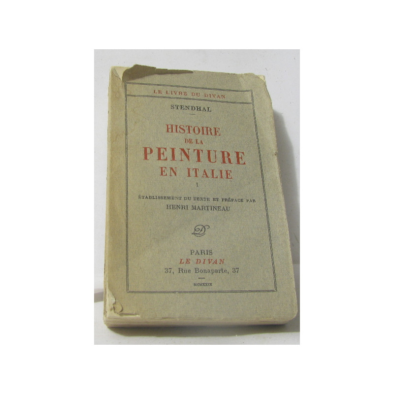 Histoire de la peinture en italie tome I