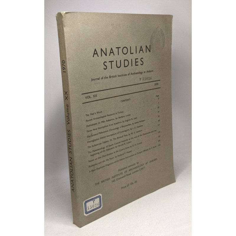 Anatolian Studies - Journal of the British Institute of...