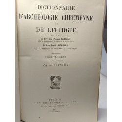 Dictionnaire d'Archéologie chrétienne et de liturgie - TOME...