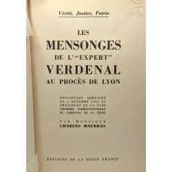Les mensonges de l'"expert" Verdenal au proces de Lyon :...