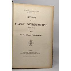 Histoire de la france contemporaine: 4 tomes