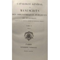 Catalogue général des manuscrits des bibliothèques publiques des...
