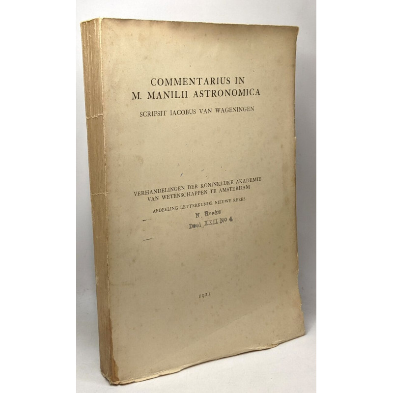 Commentarius in m. Manilii astronomica - Verhandelingen der...