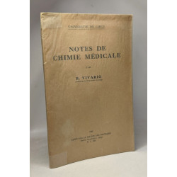 Notes de chimie médicale - université de Liège