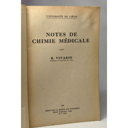 Notes de chimie médicale - université de Liège