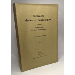 Mélanges chinois et boudhiques - Septième volume: 1939-1945