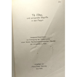 To ethos und verwandte Begriffe in den Papyri....