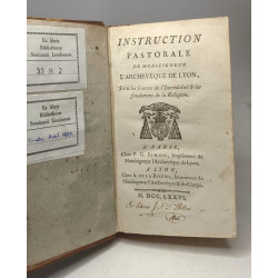 Instruction pastorale de monseigneur l'archevêque de Lyon sur les...